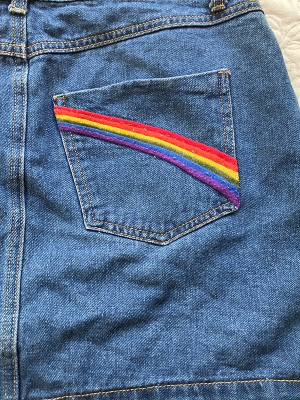 Forever 21 Light Blue Denim Button Mini Skirt - Picture 5 of 7